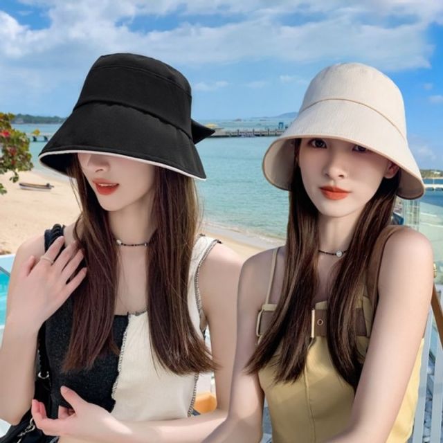 살구색 가벼운 버킷햇 모자 썬 벙거지 여름용 한국