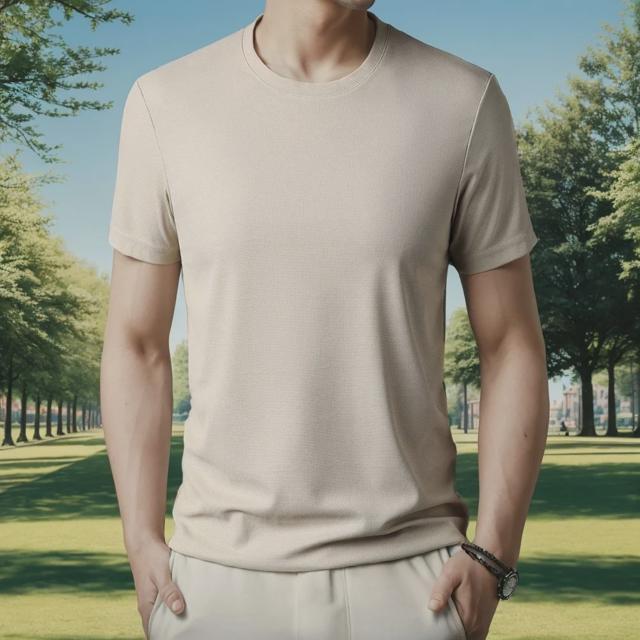 남자 여름 와플 쿨링 반팔티 기본핏 두꺼운 쿨티셔츠