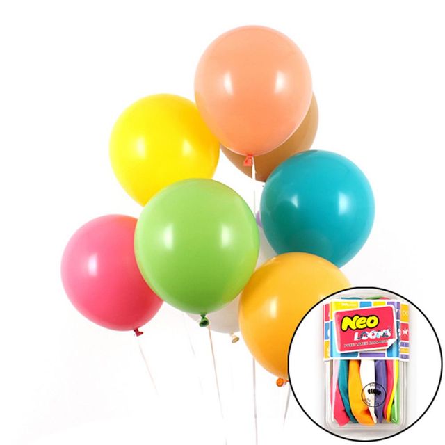 3번 파티장식 케이스 파스텔풍선 혼합 9개입 생일풍선