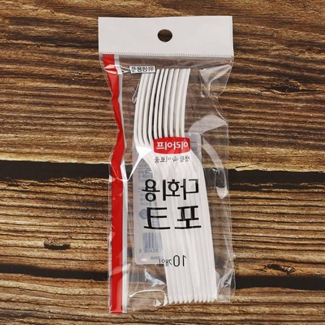 포크 10개 일회용플라스틱포크 포크세트 다과포크