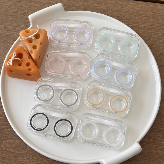 데일리 컬러 기본 학생 렌즈 케이스 휴대용 청결
