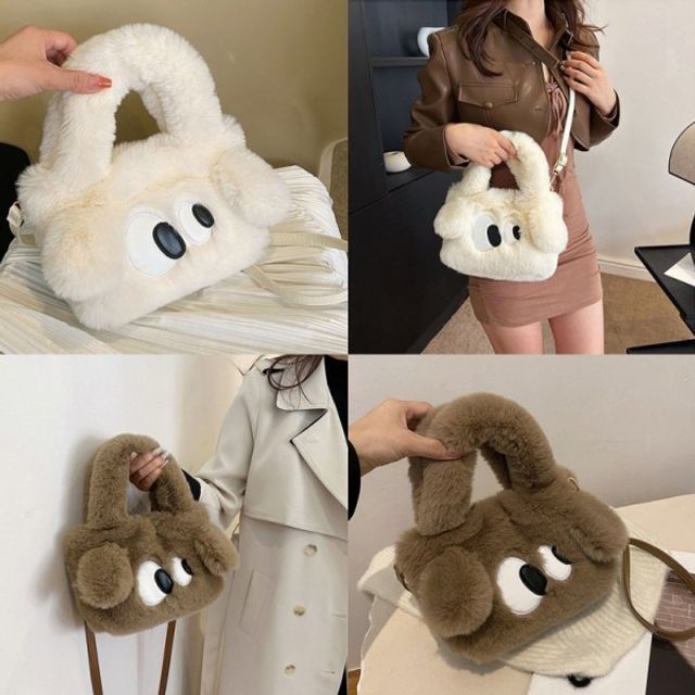 토트 크로스 미니 겨울가방 털 아이퍼동글투웨이백 미