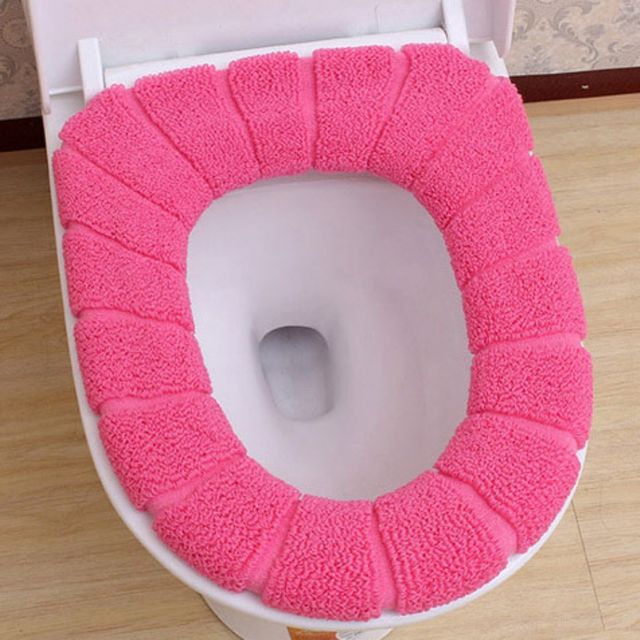포근한 쿠션감 극세사 엉덩이 따뜻한 변기 커버 쿠션