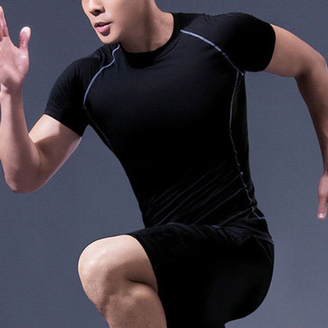 남성 트레이닝 상의 반팔 운동복 헬스복 2컬러