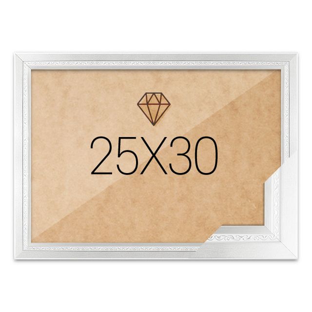 보석십자수액자 25x30 고급형 그레이스 실버