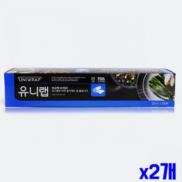 WL 잘 붙는 가정용 랩 30x100 X2개 가정용랩 주방소모품