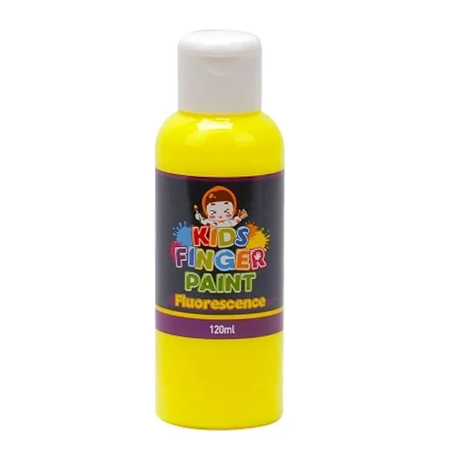 낱색 핑거페인트 형광색 120ml 미술놀이 형광노랑