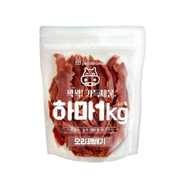 반려동물 오리꽈배기 1kg - 애견 생일잔치 육포 간식