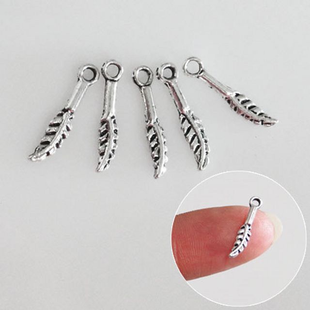 참장식 깃털잎 A-0903 100개 세트 - 자연 모티프 공예 재료