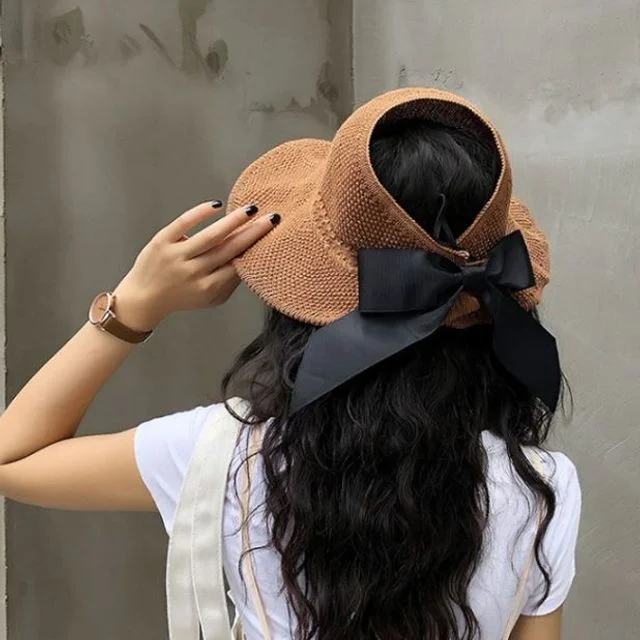 차단 돌돌이 자외선 왕골 챙 UV선캡 모자 소