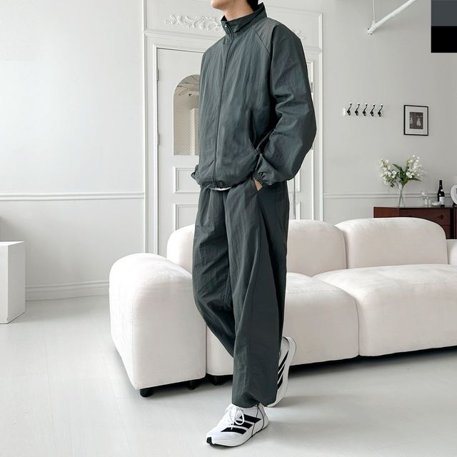 WL GQQ SF1033M-SF1034M 오버핏집업 바람막이 바지세트