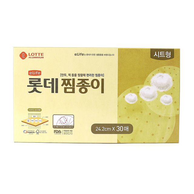 (이라이프) 시트형 찜종이 30매입(24.2cm) 쿠킹호일