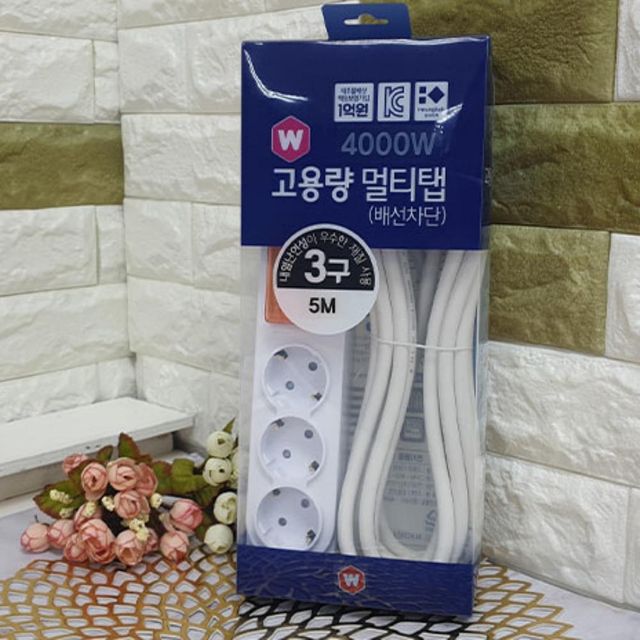 멀티탭 3구 차단형 5m, 사무실 USB 전기 멀티콘센트