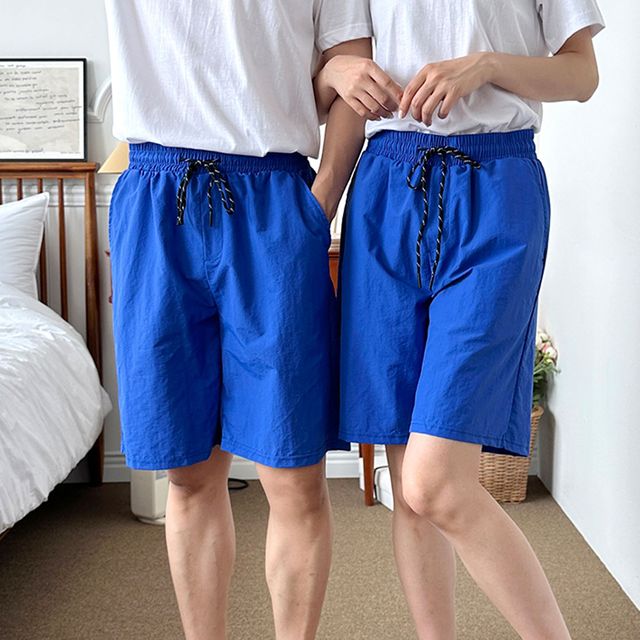 패밀리 비치 반바지 허리밴딩 여름 바캉스 가족바지