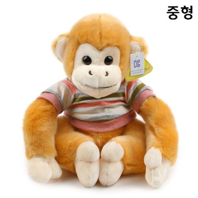 라이트 원숭이 봉제인형 25cm 선물 몽키 자석 토이