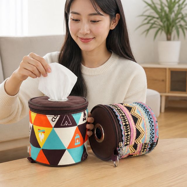 휴지 거치대 캠핑 롤 화장지 보관함 감성 커버 파우치 수납 홀더