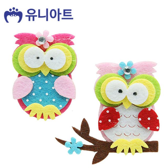 유니아트 펠트 부엉이 동물 만들기 꾸미기 장식