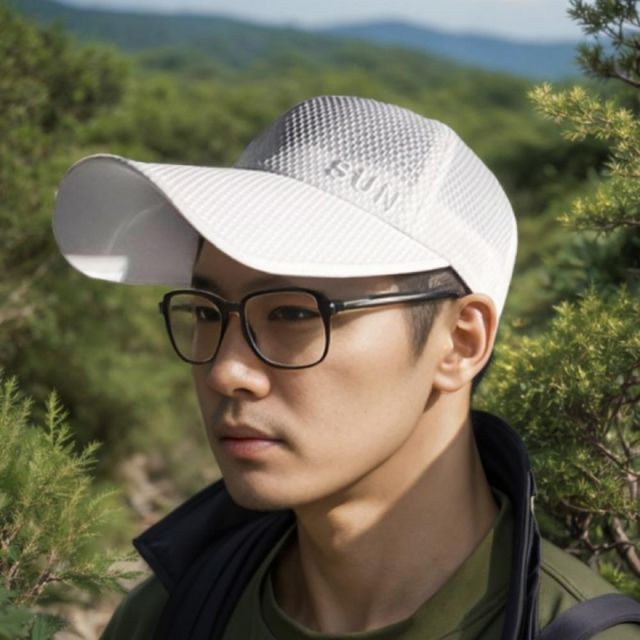 메쉬 골프 모자 통기성 러닝 마라톤 롱챙 야구모자