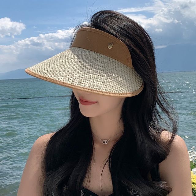 신상 빈탑 자외선 태양 바이저 밀짚모자 사이클링