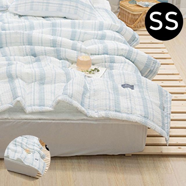 시어서커이불 통기성좋은이불 샤브레 여름 간절기 이불 슈퍼싱글 SS 블루