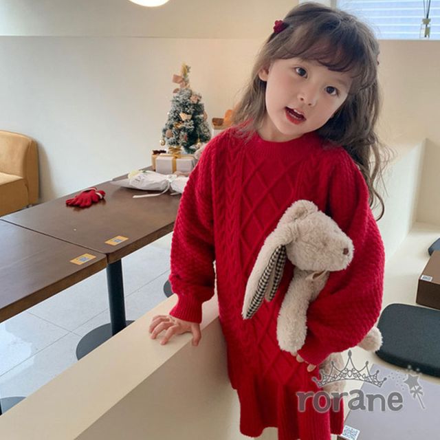 크리스마스 여아 레드 아동 원피스