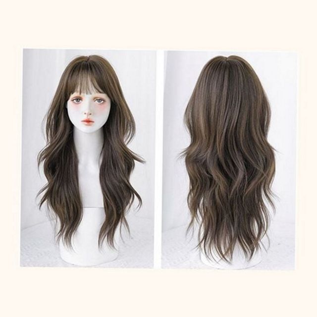 여성 가발 여성 통가발 내추럴웨이브 데일리 스타일 웨이브 헤어 패션 코스프레