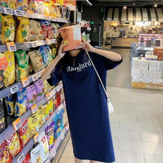 편안한 매력적인 모임 코디 선물 슬림 여성원피스 면