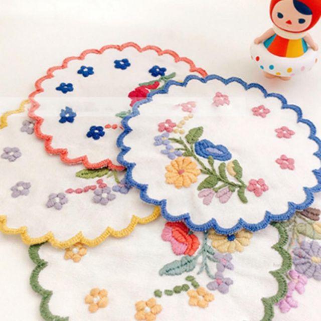 컵받침 티코스터 자수 키트 DIY 취미 만들기 2p