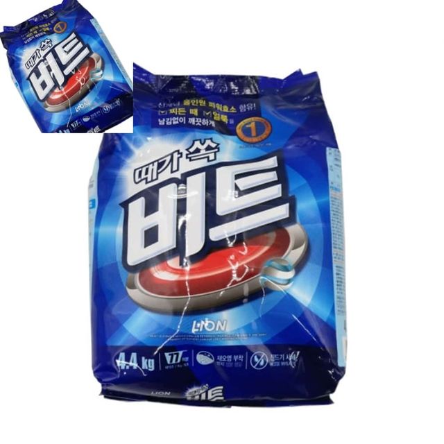 때가 쏙 비트 가루세제 4.4Kg, 세탁가루세제 리필