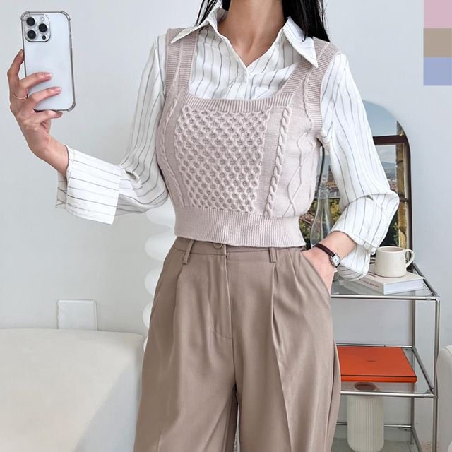 루즈핏 브이넥 코디 스웨터 여성니트 모임 롱 베이직