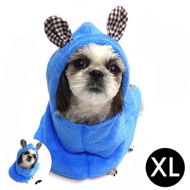 애견목욕가운 강아지가운 프린스 애견가운 블루 XL