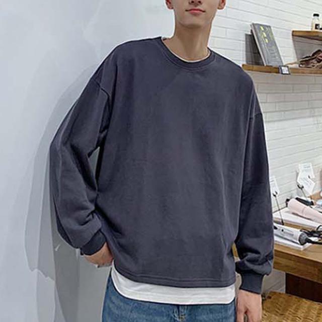 루즈핏 남성여성공용 몸매커버 상의 티셔츠 라운드넥