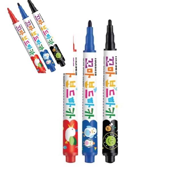 모나미 꼬마보드마카 1.5mm 적색 보드마카펜 화이트보드펜 마카펜 유리펜