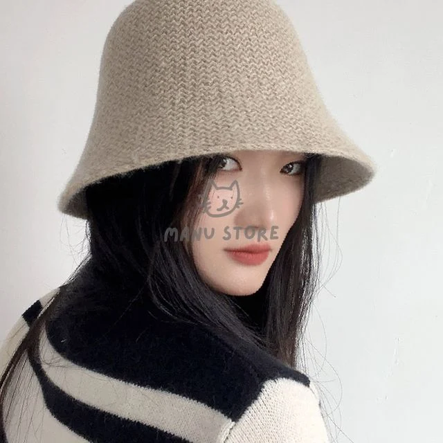 남성버킷햇 등산벙거지모자 울 버킷햇 브라운