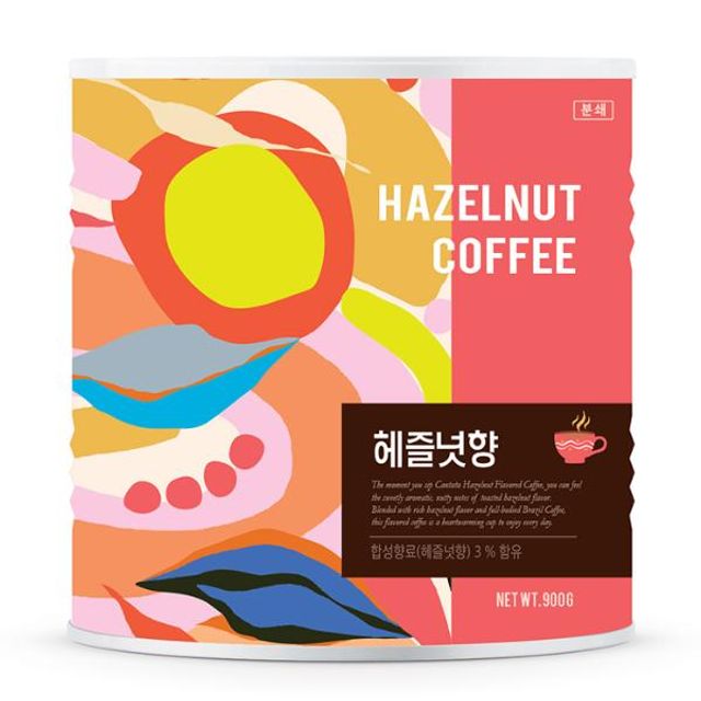 칸타타 원두분쇄헤즐넛 캔 900g