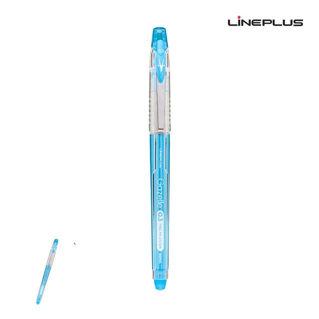 예쁜펜 종이볼펜 가젤 펜 0.3mm 12개입 크림블루