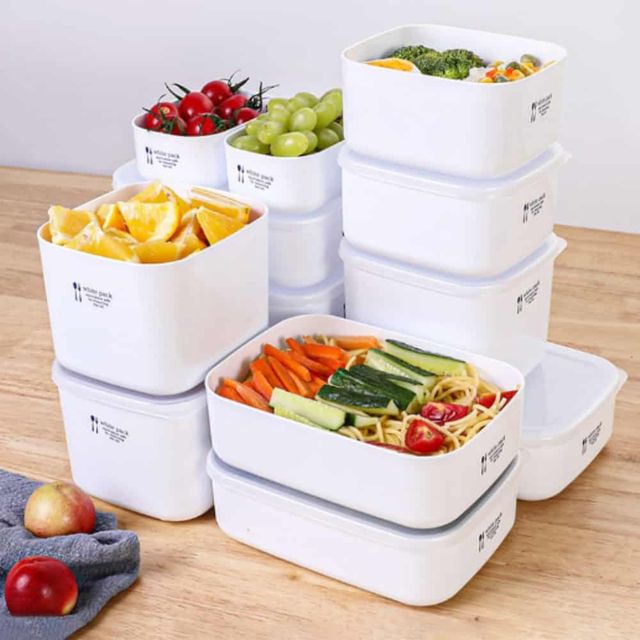 사각 밀폐통 280ml 2p 소분반찬통 전자렌지반찬통 플라스틱식품용기 전자렌지용기 소분용기