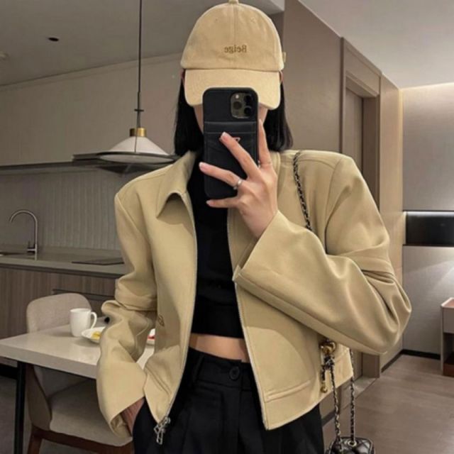 블루종 자켓 여성 가을 크롭 점퍼 아우터