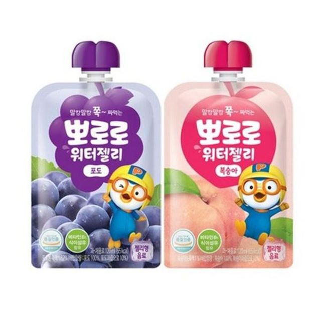 뽀로로 워터젤리 120ml 포도 복숭아 각 10개 총2 GWM