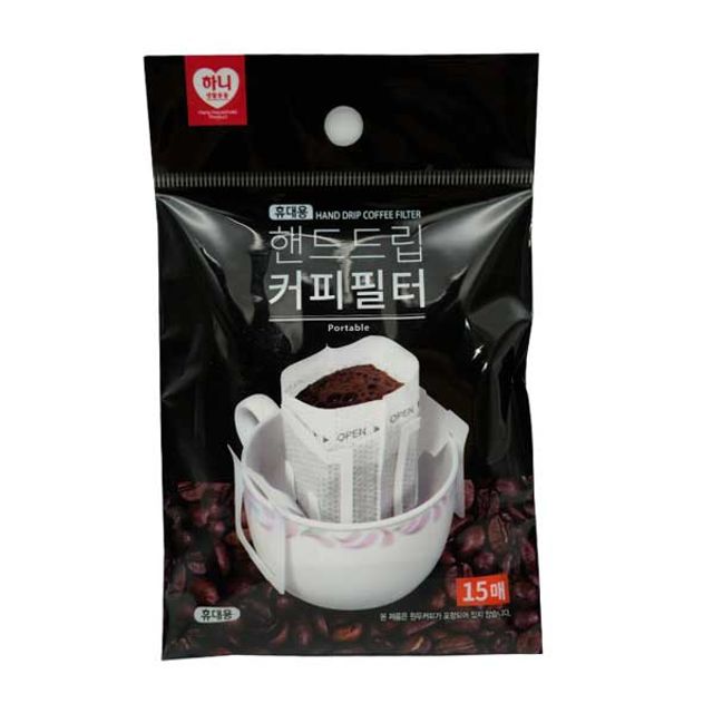 하니 핸드드립 커피 필터 15매 일회용 여과지