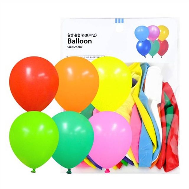 TBZ (PC) 25cm 일반 풍선 혼합 (20입)