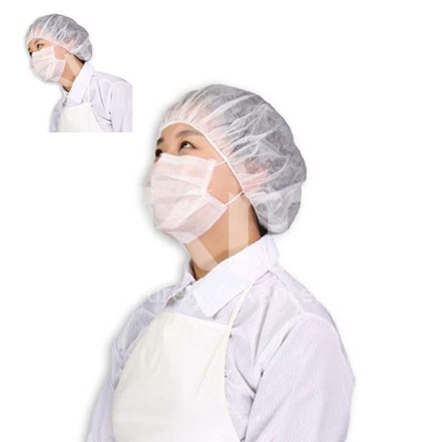 일회용 부직포 헤드캡 30g 100개입 부직포위생모 식당모자 부직포모자 부직포위생모자