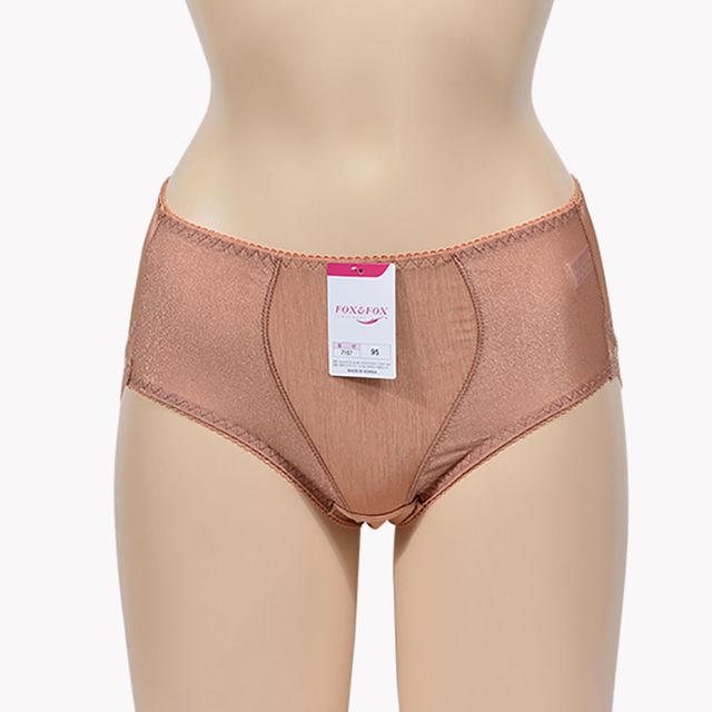 여성 시스루 레이스 스판 망사 햄 미디 삼각 팬티 1p
