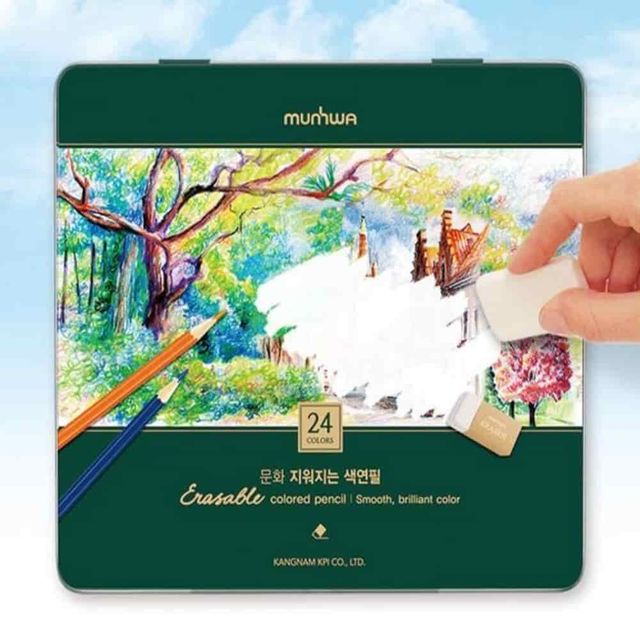 지워지는색연필 24색 틴케이스색연필 전문가색연필 전문가용색연필 색연필틴케이스