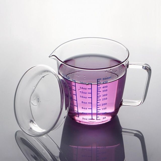 투명한 유리 계량컵 500ml