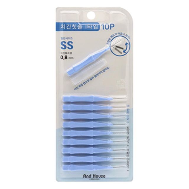 치간브러시 치간칫솔 10p세트 0.8mm I형 위생 덴탈 가