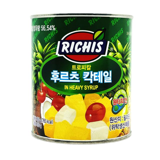새콤달콤 리치스 후르츠칵테일 850g