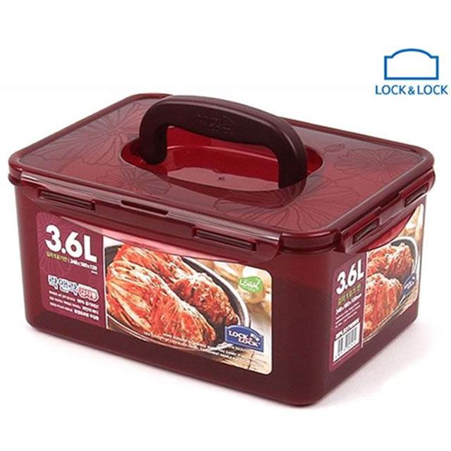 락앤락 HP 사각 핸디 김치통 3.6L 플라스틱 용기