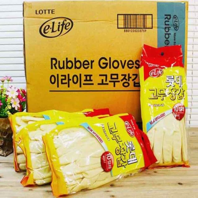고무장갑 미니 대 10켤레 아이보리 주방용고무장갑 주방고무장갑 라텍스장갑 김장고무장갑