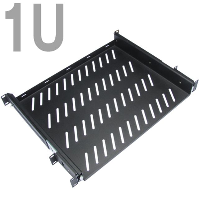 강원전자 넷메이트 허브랙 슬라이딩 선반(블랙) CYSS-1UD14(Black)